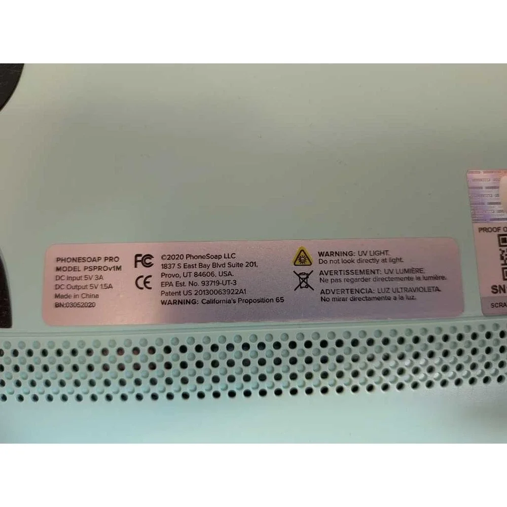 PhoneSoap Pro UV Sanitizer Cleaner & Charger Model PSProv1M‎ 2020 Teal Green